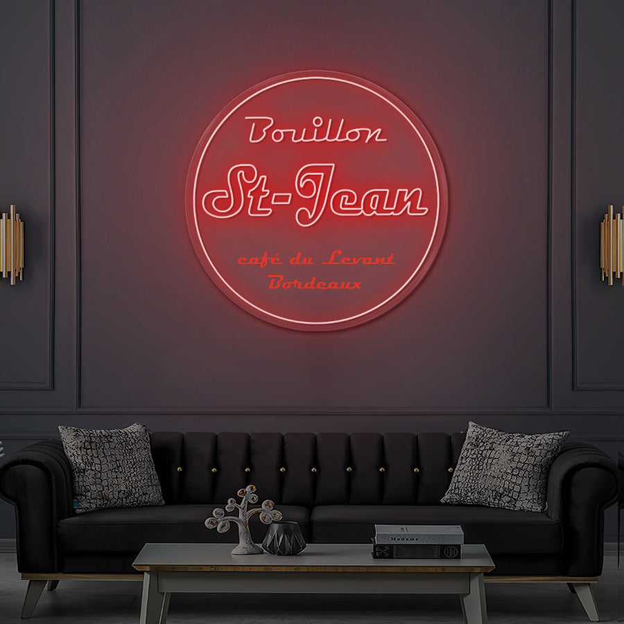 Custom LED Neon Sign for Bouillon Saint-Jean - Bordeaux