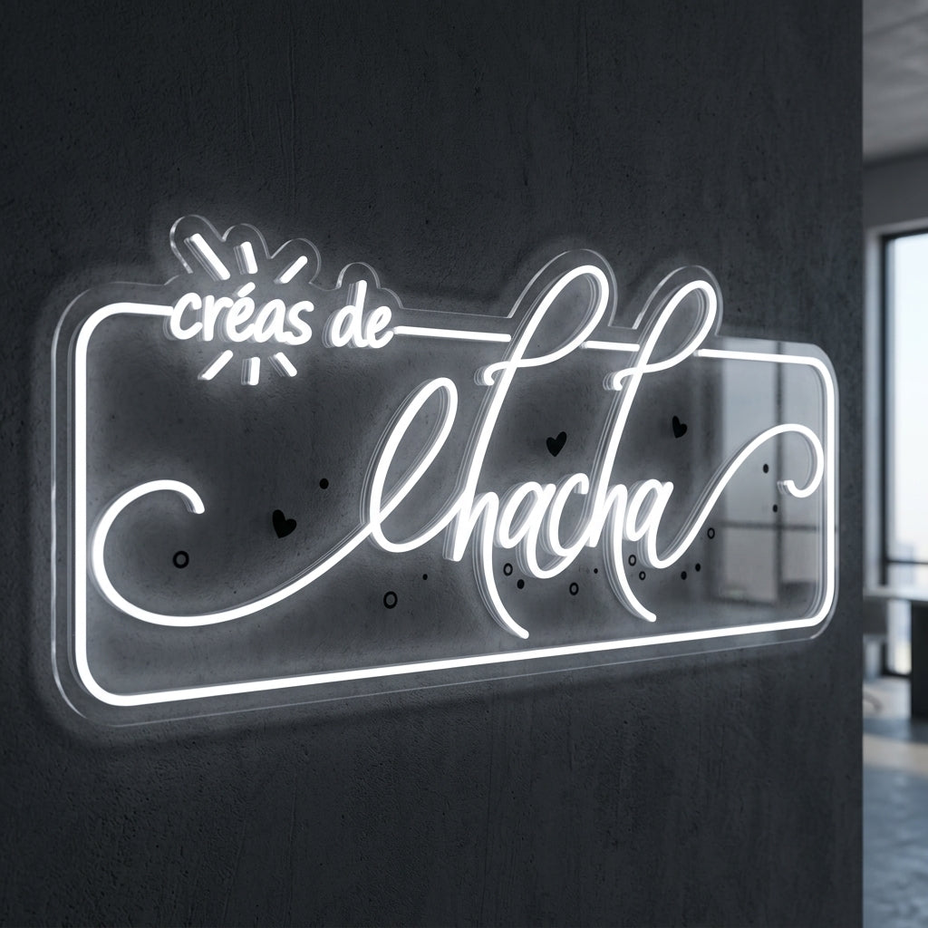 Creas de chacha - Enseigne néon LED personnalisé