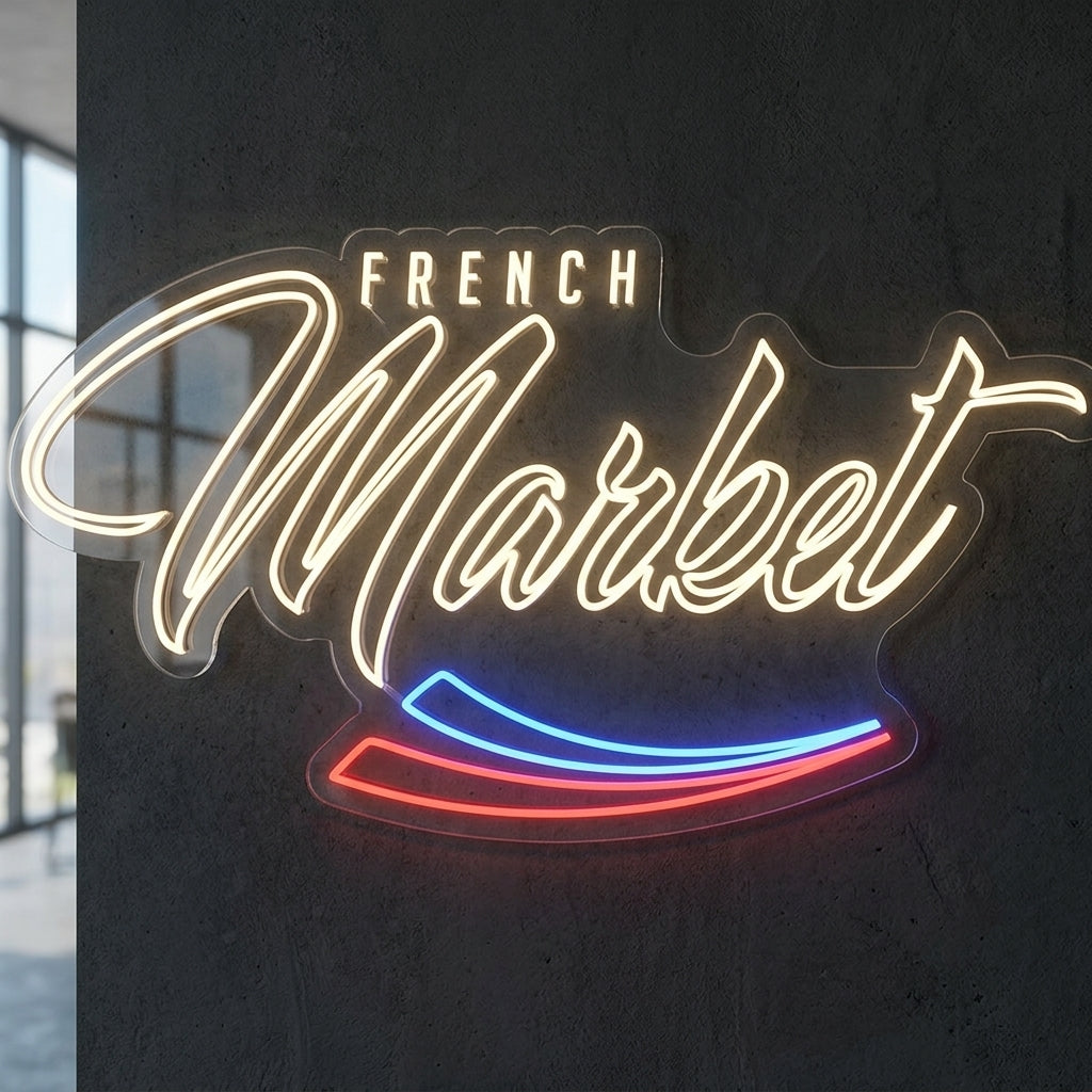 French Market - Enseigne néon LED personnalisé
