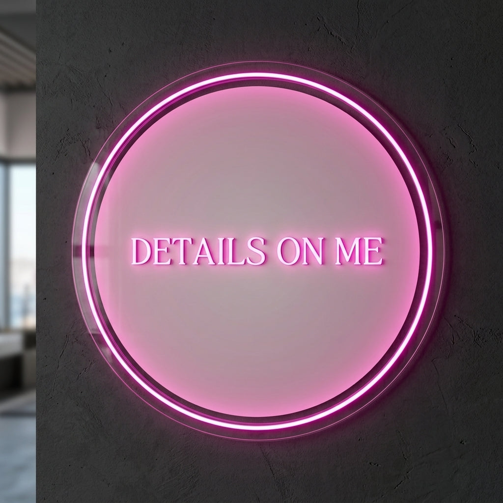 Details on me - Enseigne néon LED personnalisé