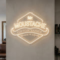 Mr Moustache - Enseigne néon LED personnalisé