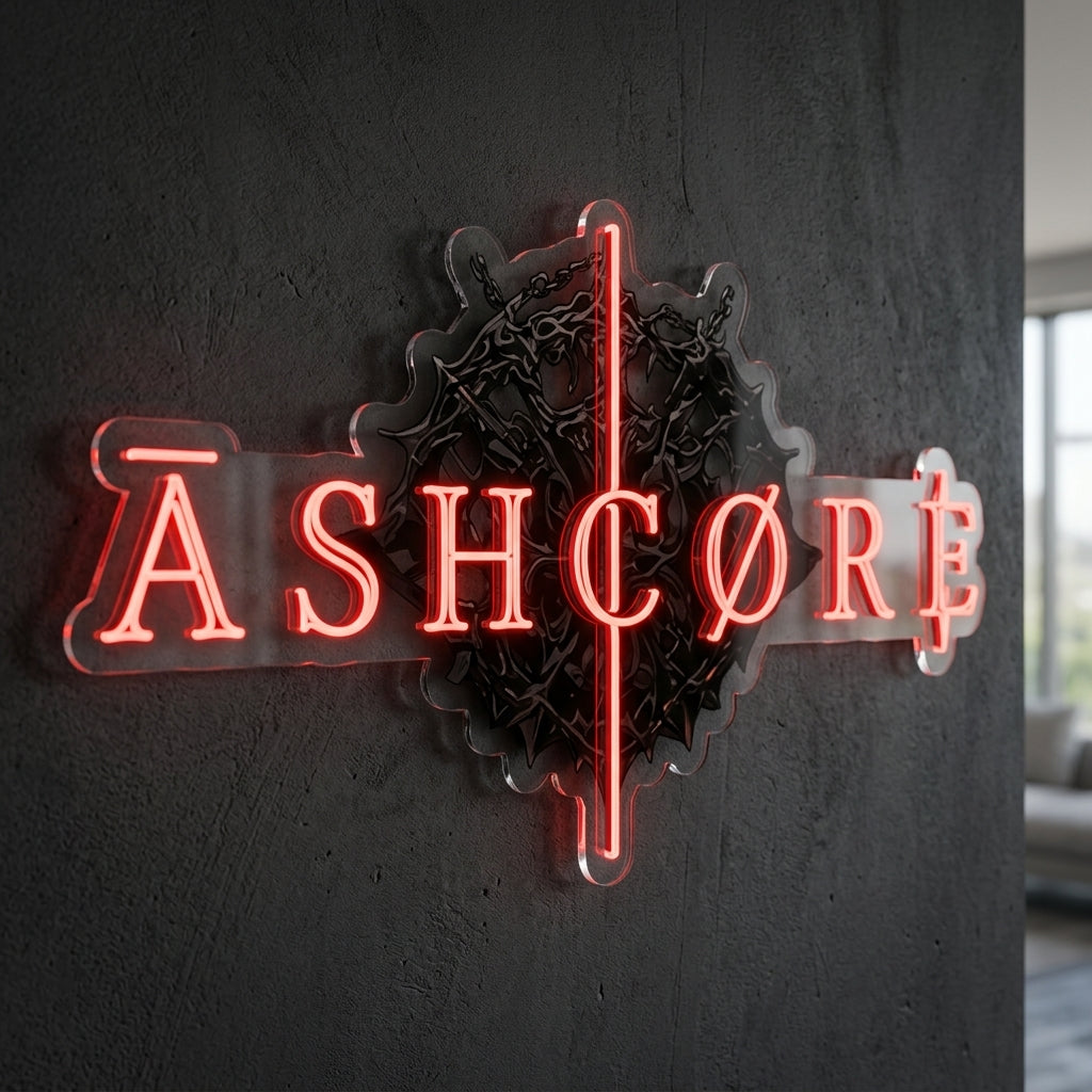 ASHCØRE - Enseigne néon LED personnalisé