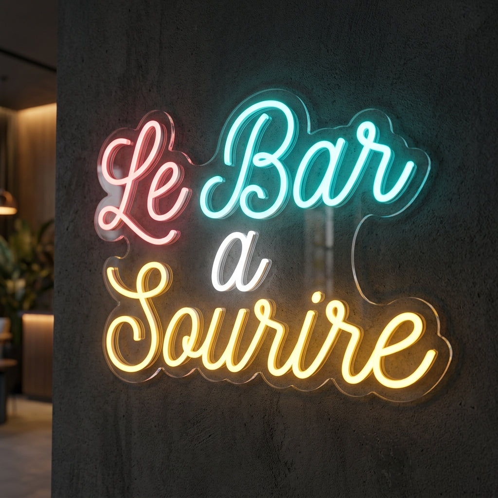 Le Bar a Sourire - Enseigne néon LED personnalisé