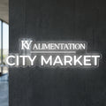City Market - Enseigne néon LED personnalisé · Waterproof
