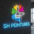 SH PEINTURES - Enseigne néon LED personnalisé · Waterproof