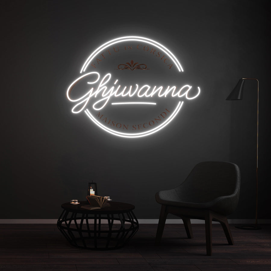 Personnalisation Enseigne LED Néon - Ghjuvanna