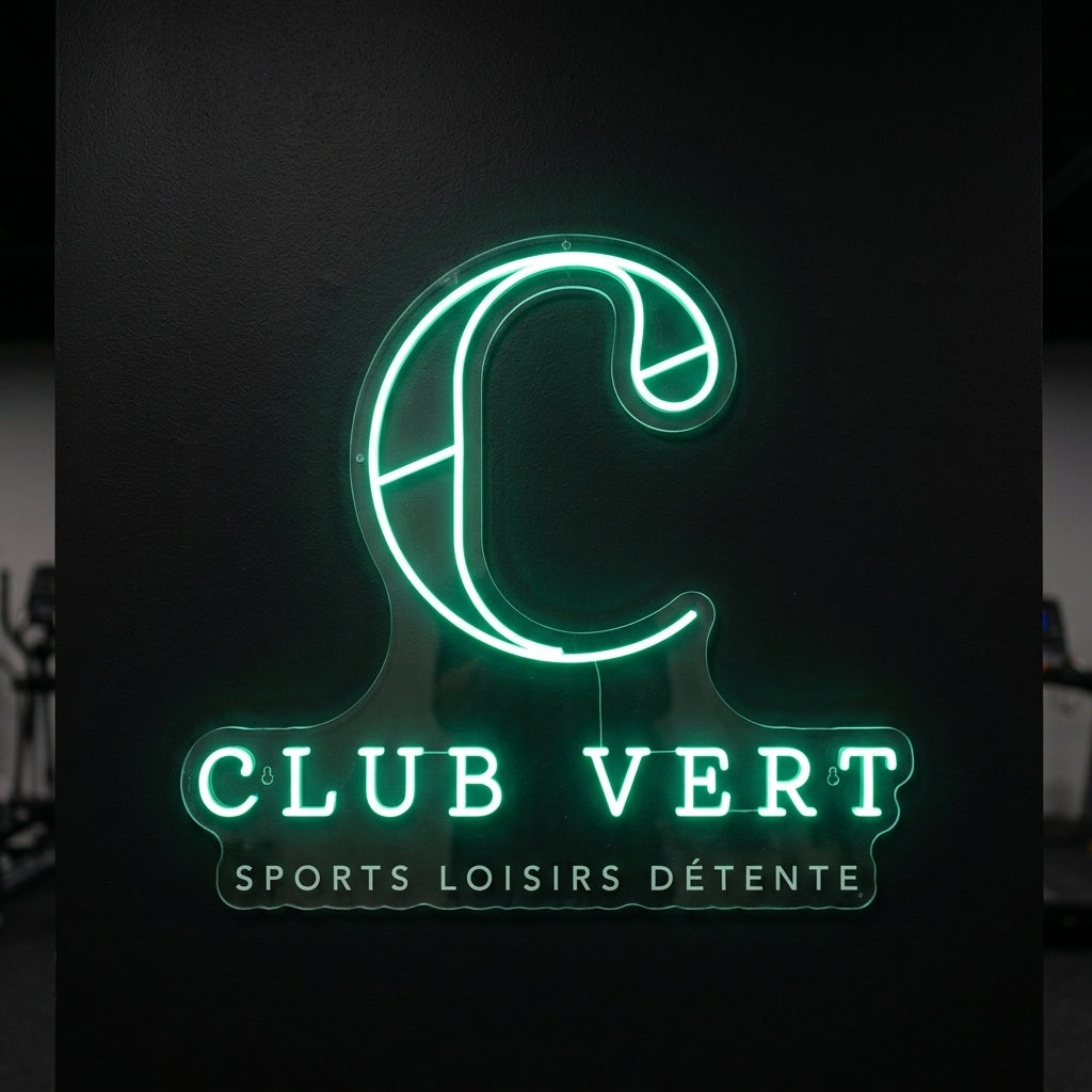 Le Club Vert - Enseigne néon LED personnalisé