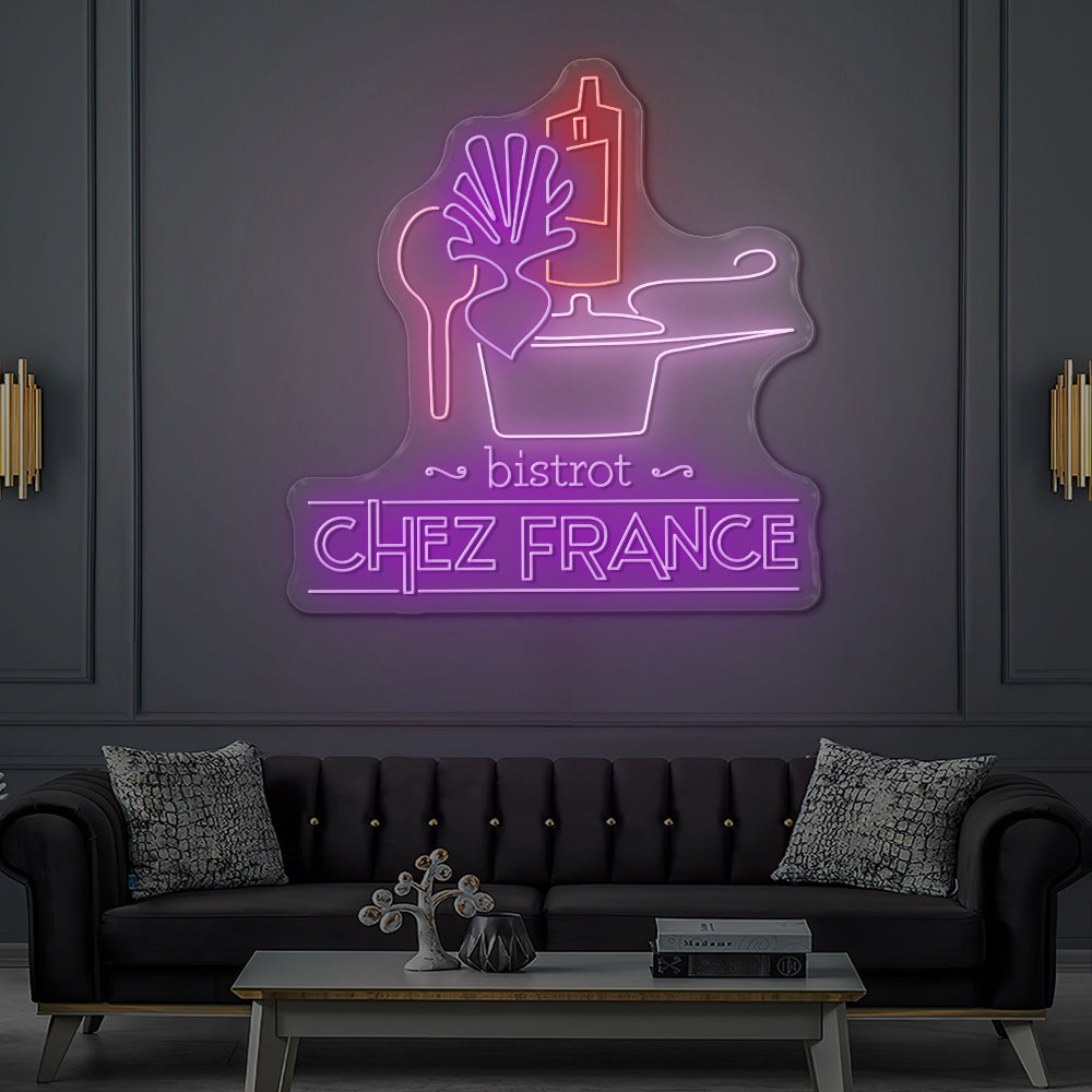 Enseigne LED Néon Personnalisée Chez France