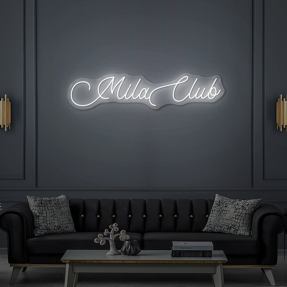 Enseigne LED Néon Personnalisée Mila Club
