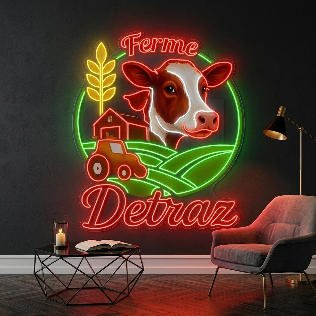 Personnalisation Enseigne LED Néon - Ferme Detraz