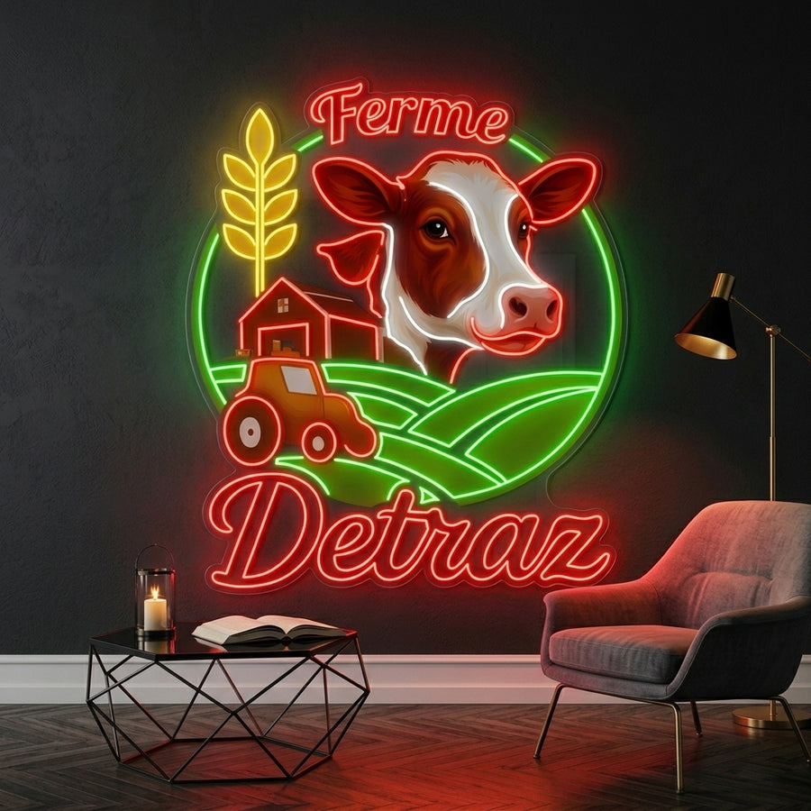 Personnalisation Enseigne LED Néon - Ferme Detraz