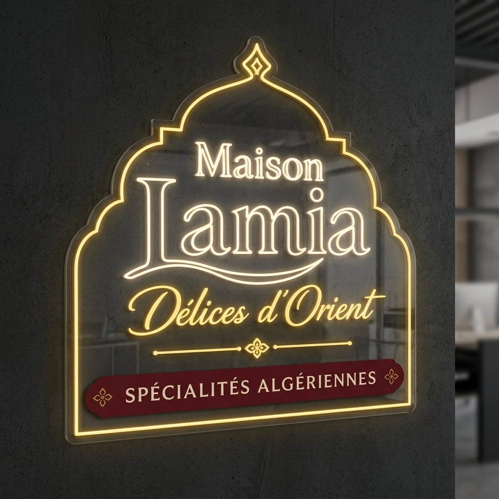 Maison Lamia - Enseigne néon LED personnalisé