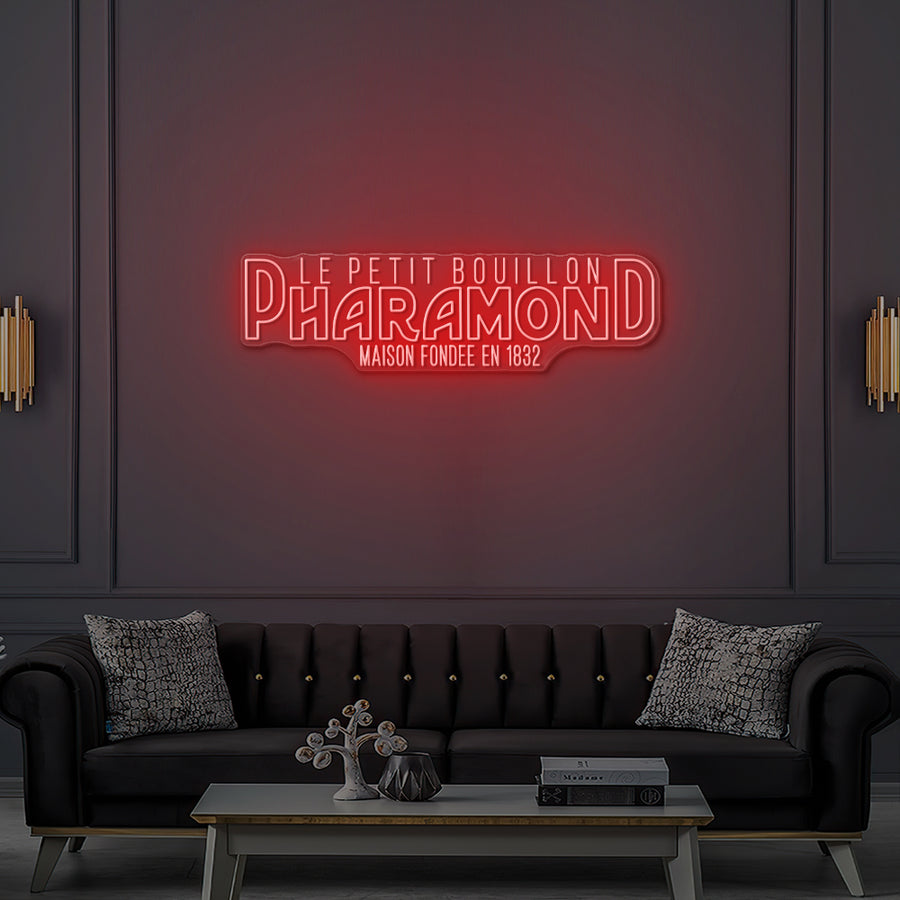 Enseigne LED Néon Personnalisée Le Petit Bouillon Pharamond