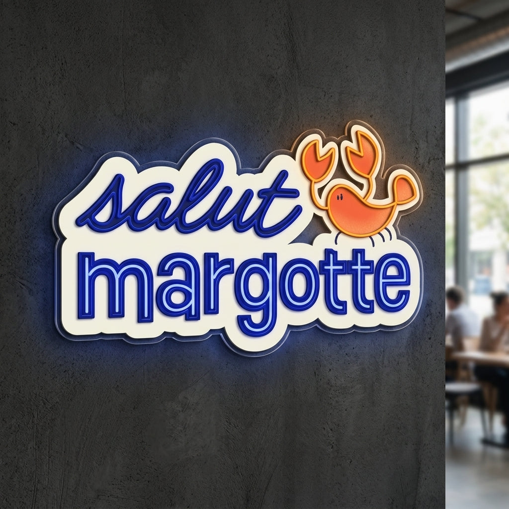 Salut margotte - Enseigne néon LED personnalisé