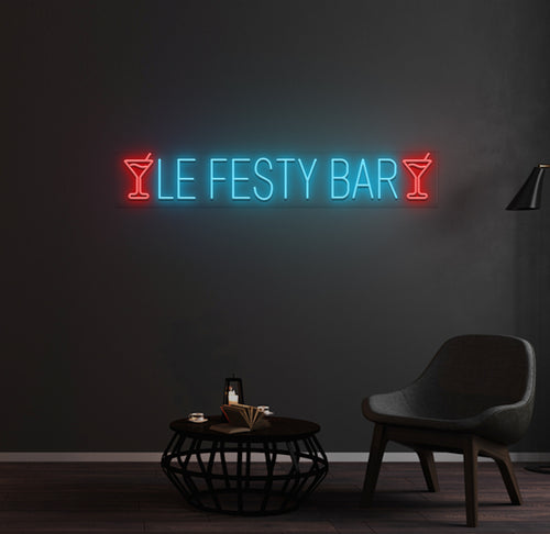 Personnalisation Enseigne LED Néon - LE FESTY BAR