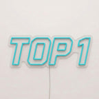Enseigne néon LED TOP 1 — décoration gaming et setup, fabriquée sur-mesure par Lumicorne (vue 2)