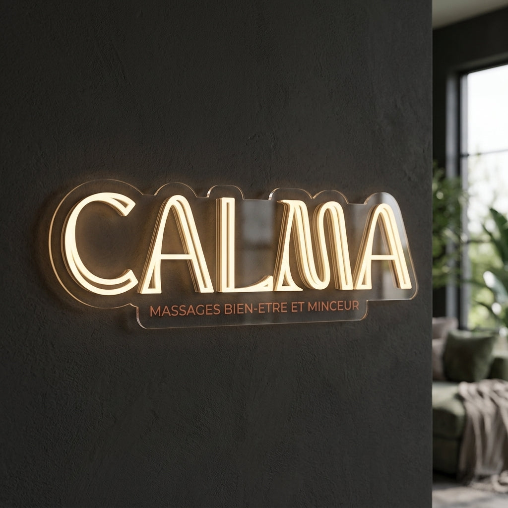 Calma Relaxation - Enseigne néon LED personnalisé