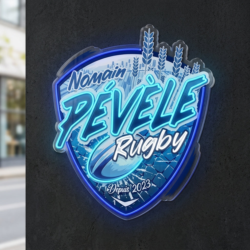Nomain rugby Pévèle - Enseigne néon LED personnalisé