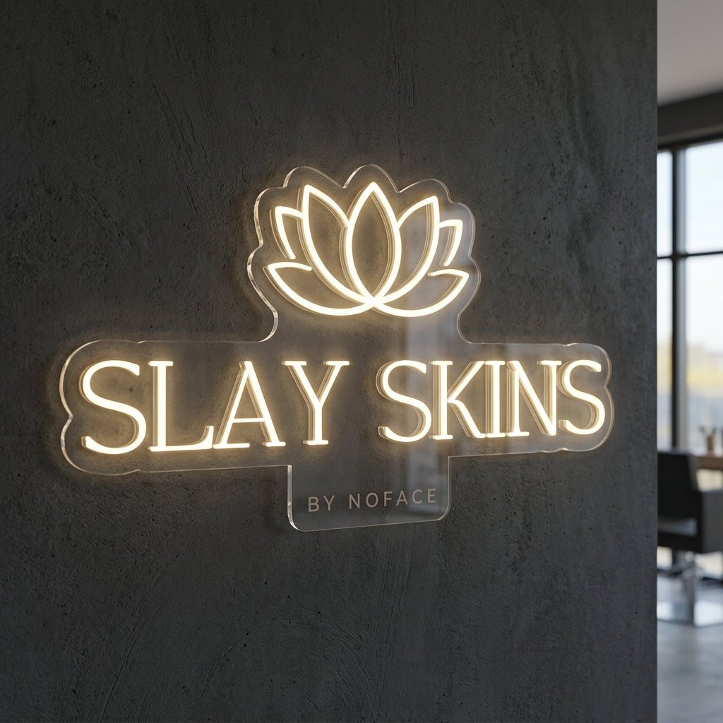 Slayskins by NOFACE - Enseigne néon LED personnalisé · Waterproof