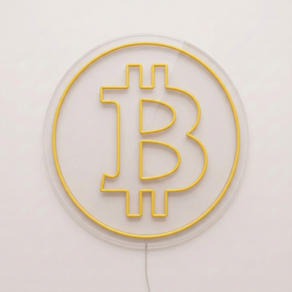 Enseigne néon LED BITCOIN — décoration sur le thème money, fabriquée sur-mesure par Lumicorne (vue 2)