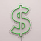Enseigne néon LED DOLLAR — décoration sur le thème money, fabriquée sur-mesure par Lumicorne (vue 2)