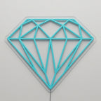 Enseigne néon LED DIAMOND — décoration sur le thème money, fabriquée sur-mesure par Lumicorne (vue 2)