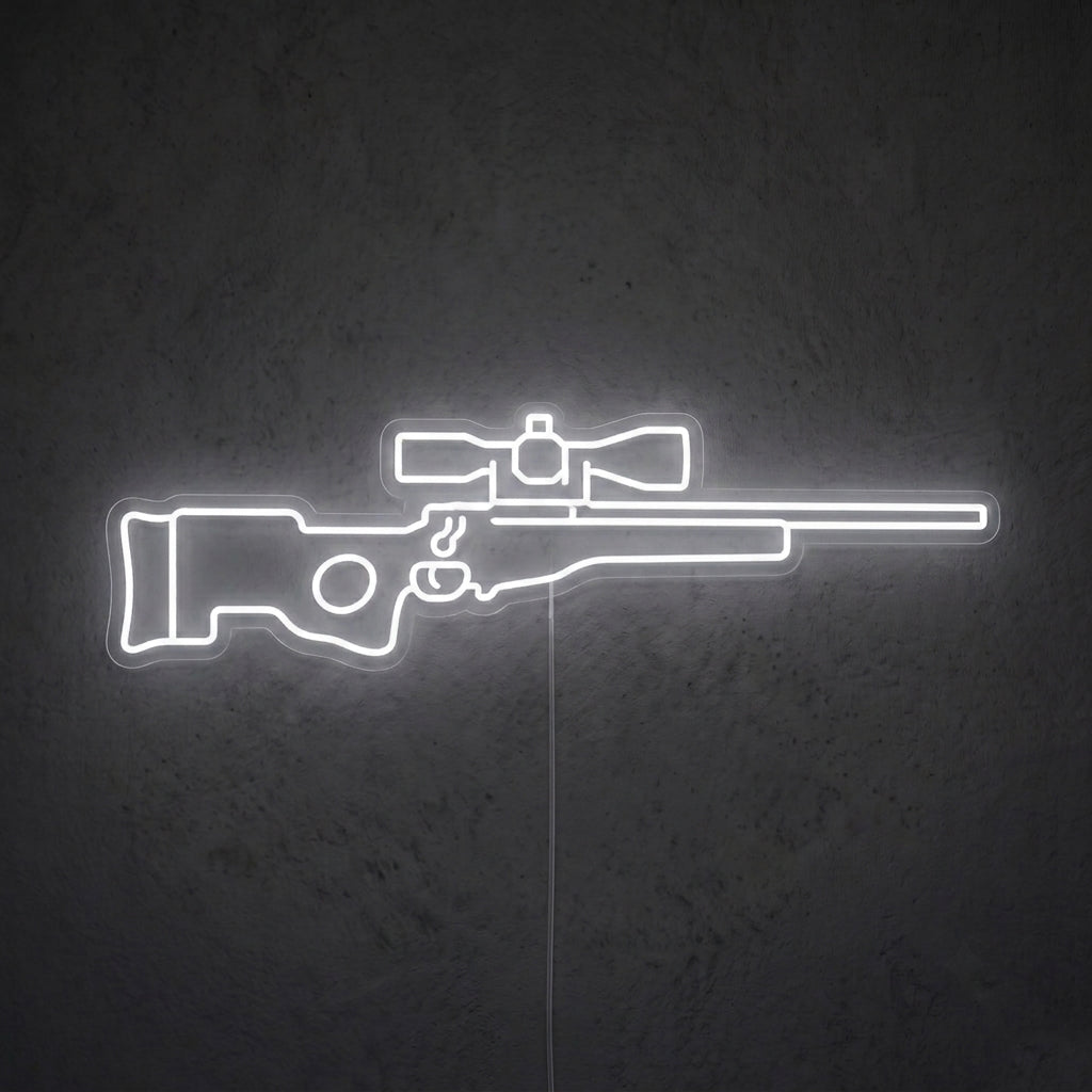 Enseigne néon LED SNIPER — décoration gaming et setup, fabriquée sur-mesure par Lumicorne