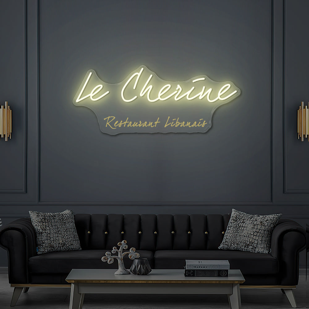 Enseigne LED Néon Personnalisée Le Cherine