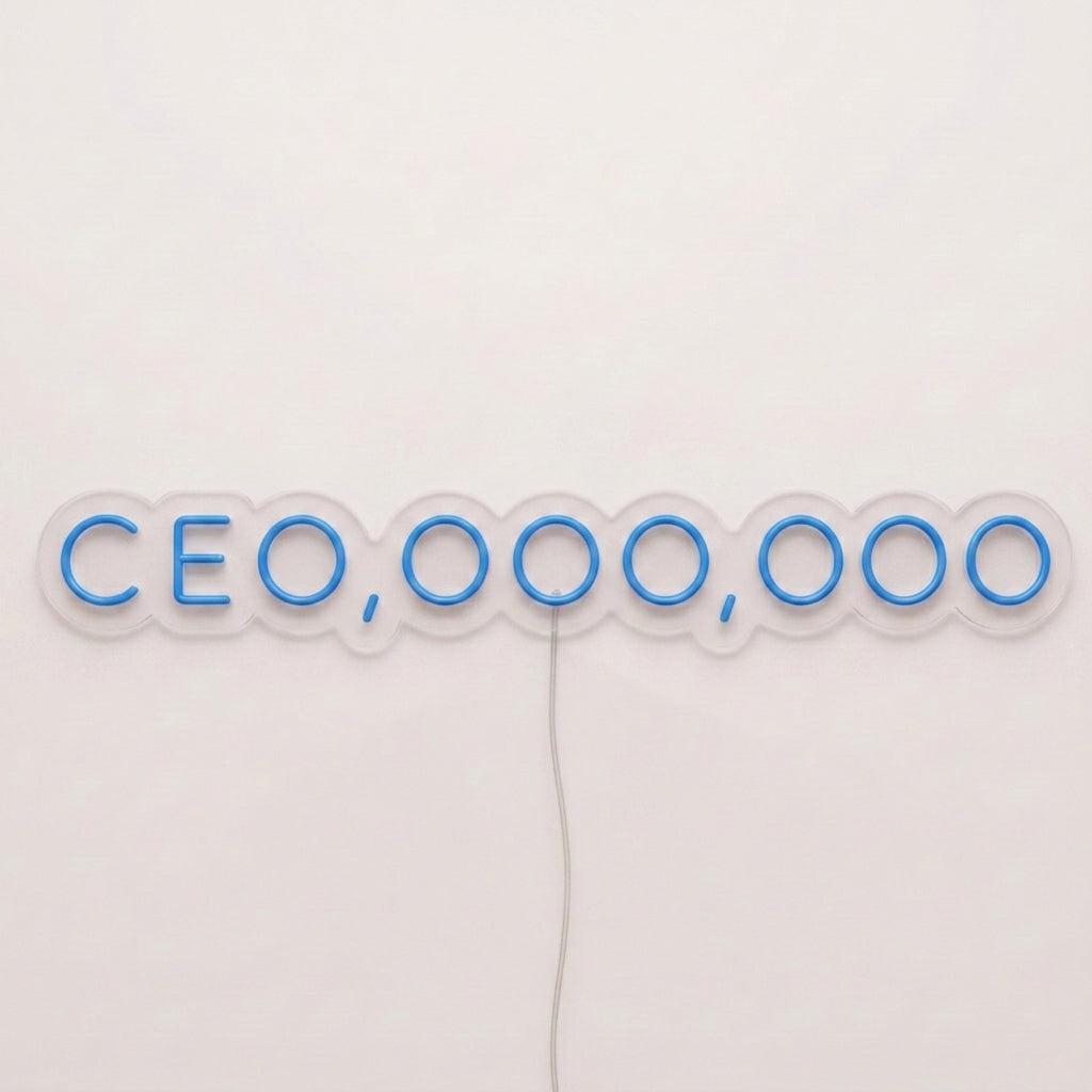 Enseigne néon LED CEO — décoration sur le thème money, fabriquée sur-mesure par Lumicorne (vue 2)