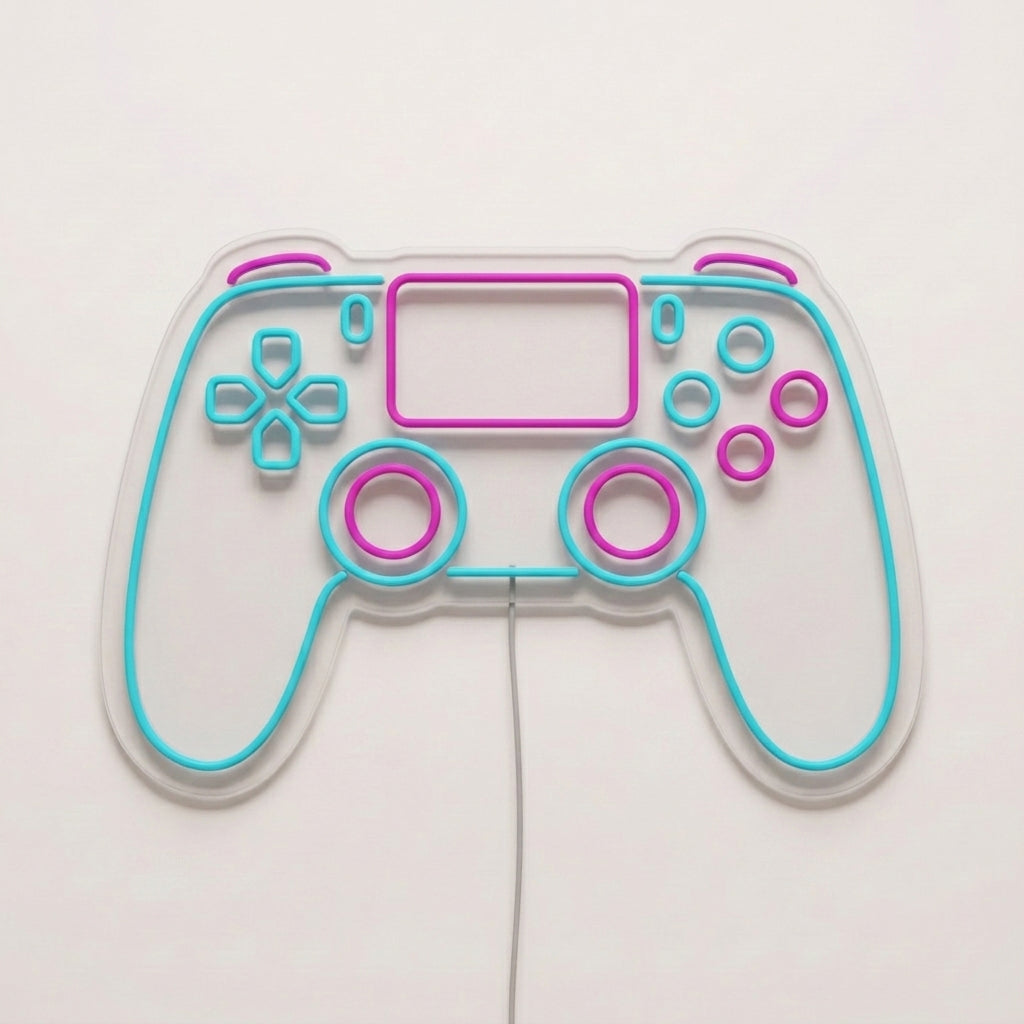 Enseigne néon LED CONTROLLER — décoration gaming et setup, fabriquée sur-mesure par Lumicorne (vue 2)
