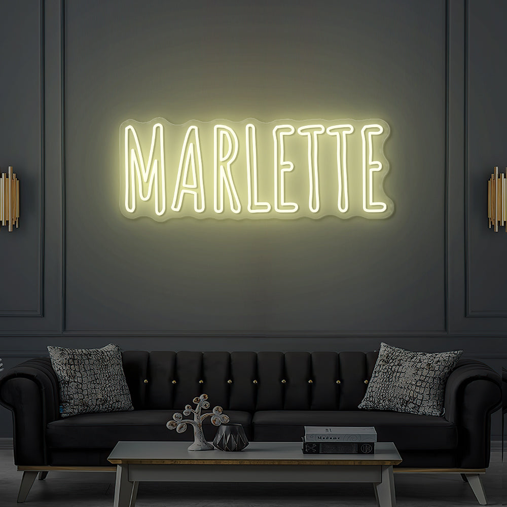 Enseigne LED Néon Personnalisée Café Marlette - Brunch Pigalle