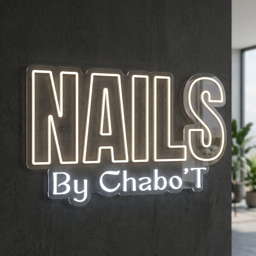 NAILS - Enseigne néon LED personnalisé