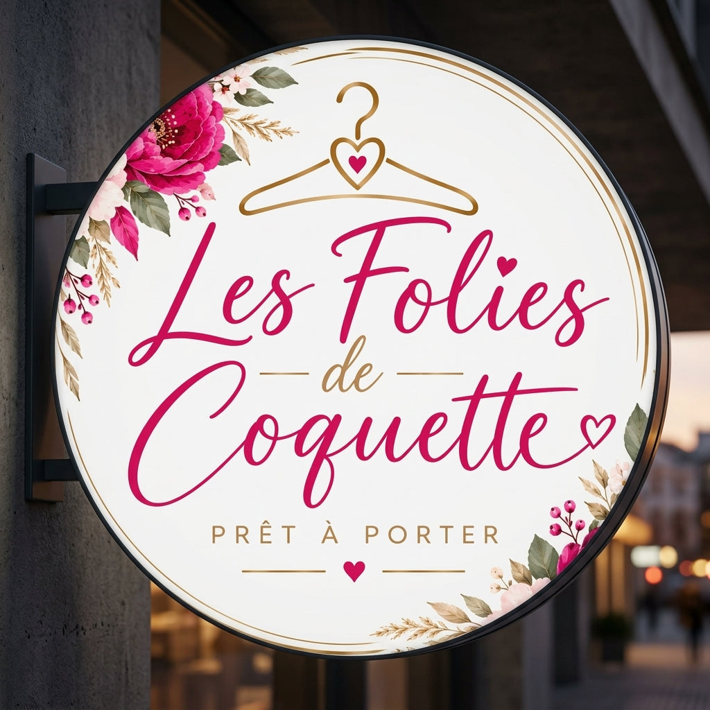 Les folies de Coquette · Enseigne drapeau