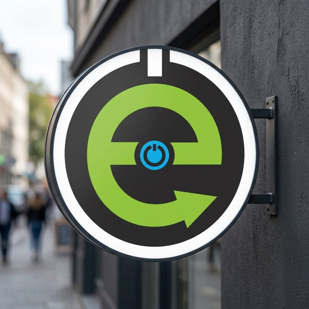 E- rent · Enseigne drapeau