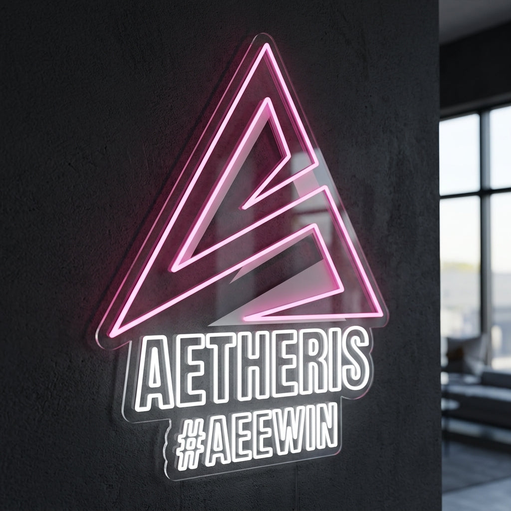 Aetheris esport - Enseigne néon LED personnalisé