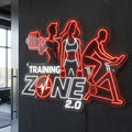 Training zone - Enseigne néon LED personnalisé