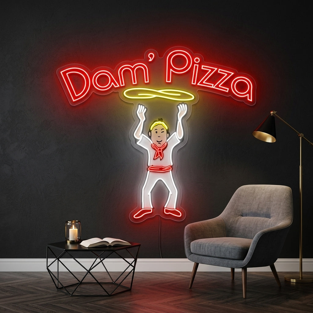 Personnalisation Enseigne LED Néon - Dam Pizza