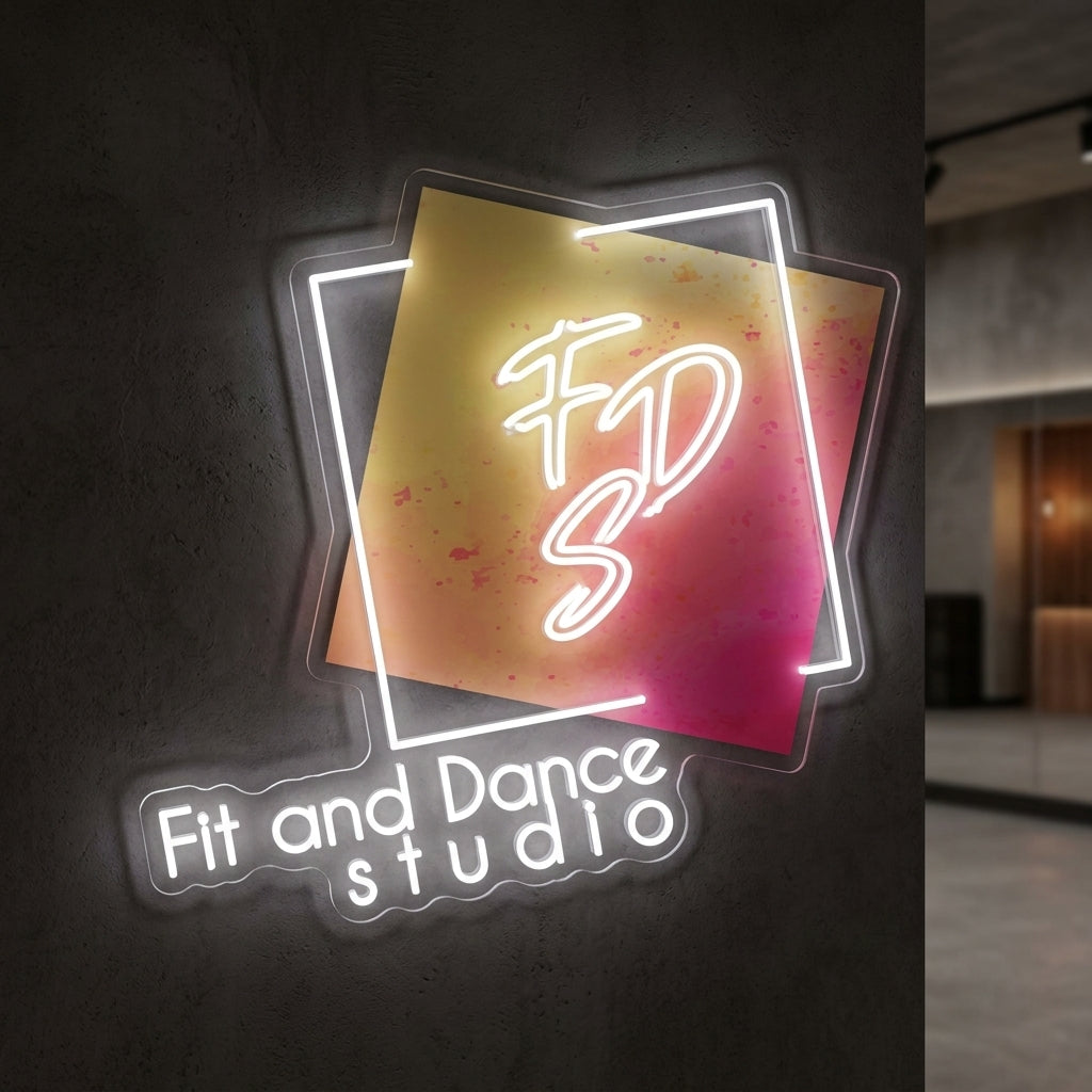 Fit and Dance studio - Enseigne néon LED personnalisé