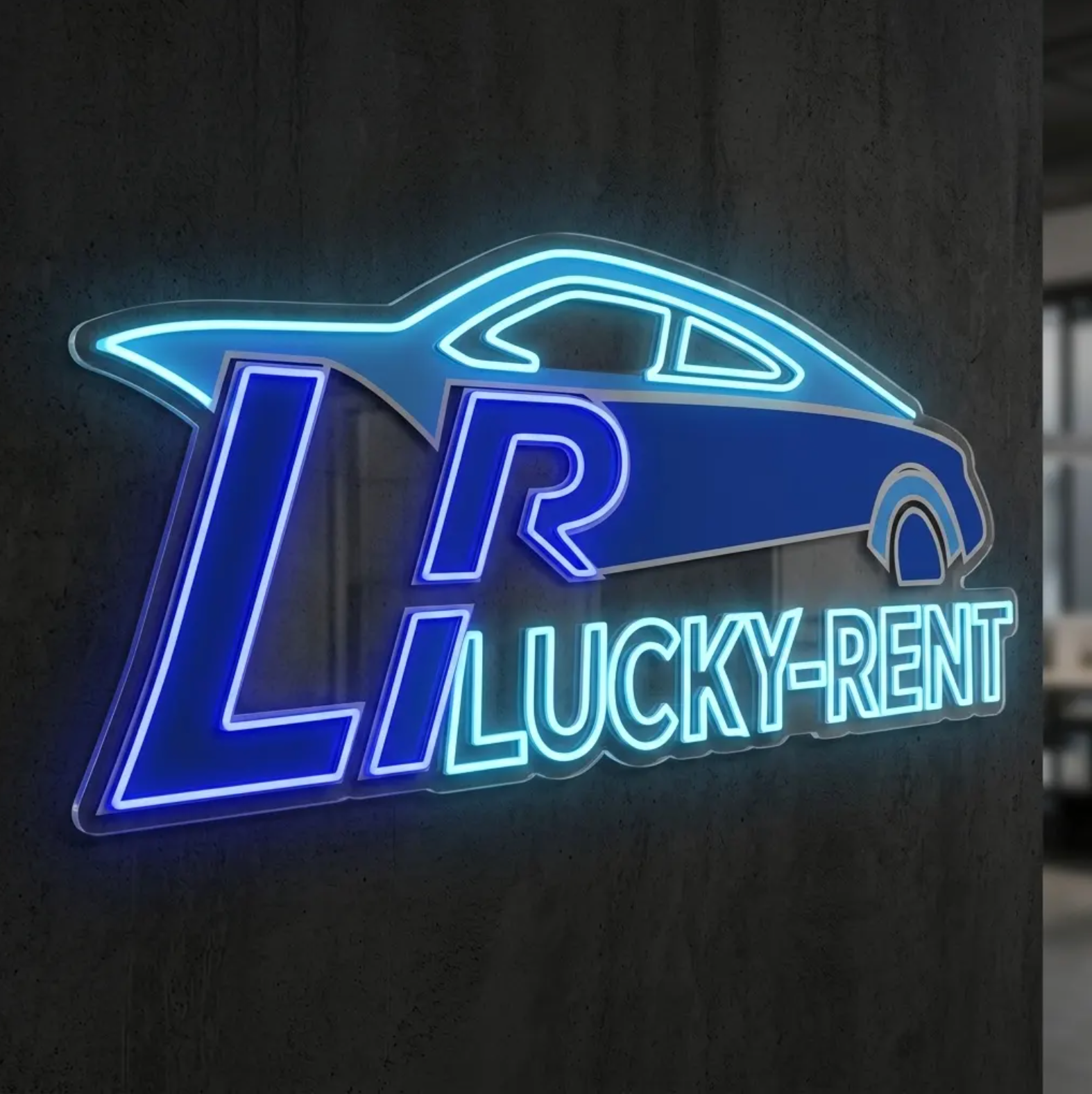 LR Lucky-Rent - Enseigne néon LED personnalisée