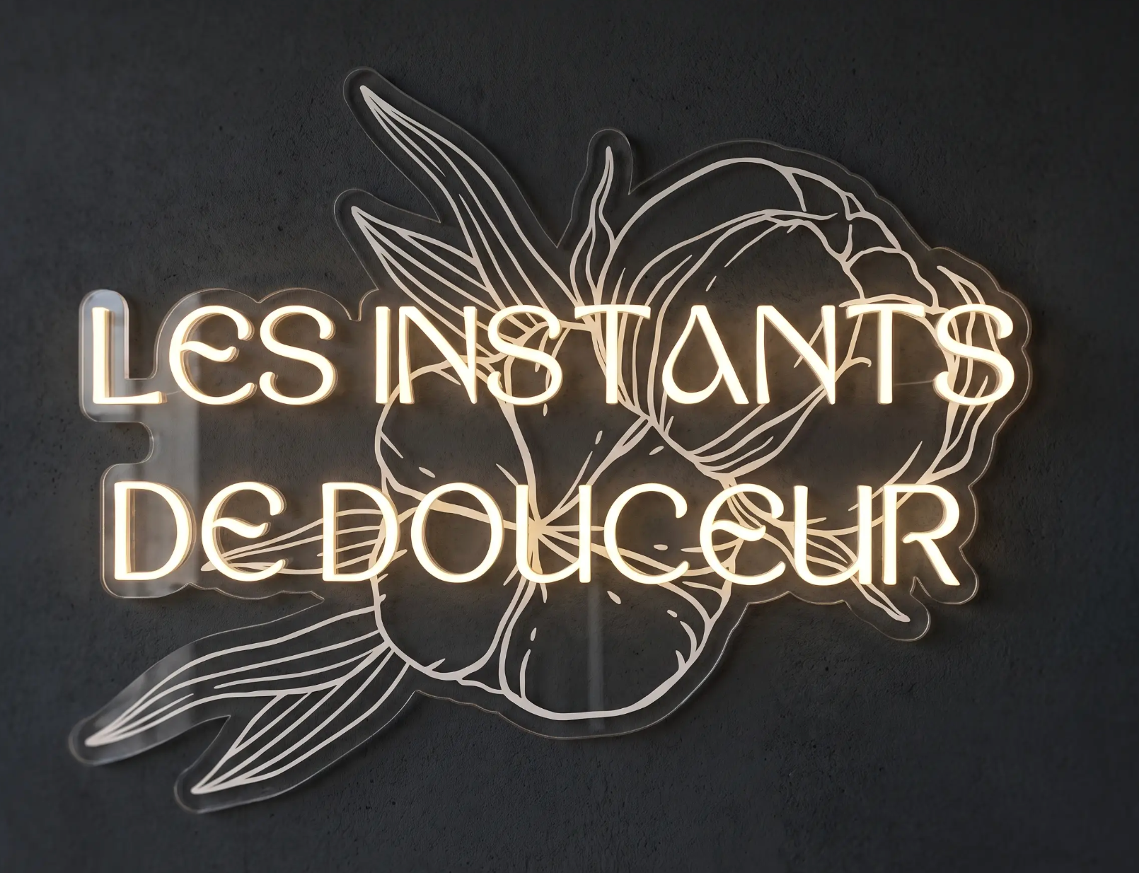 Enseigne néon LED personnalisée · Instants douceur