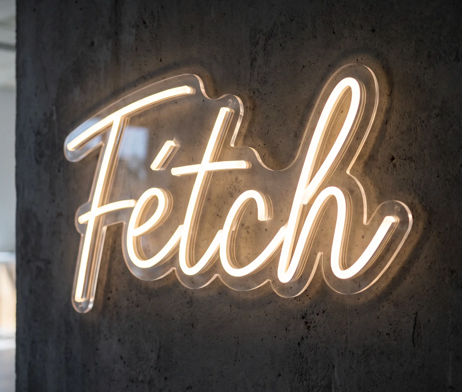 Enseigne néon LED personnalisée · Fétch