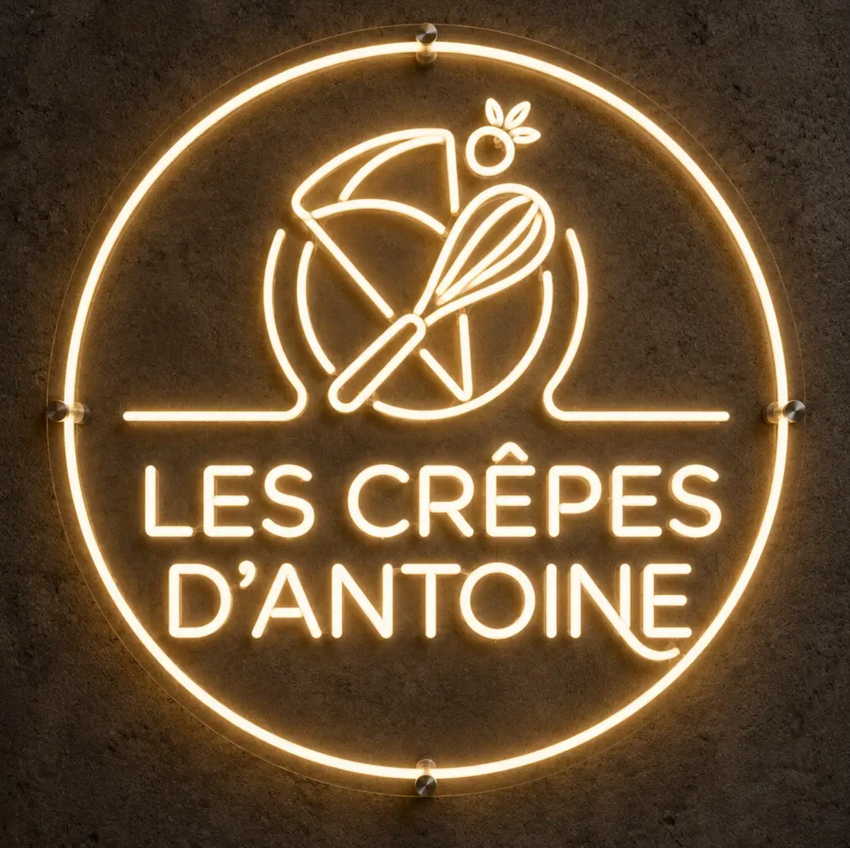 Les crêpes d'Antoine - Enseigne néon LED personnalisé