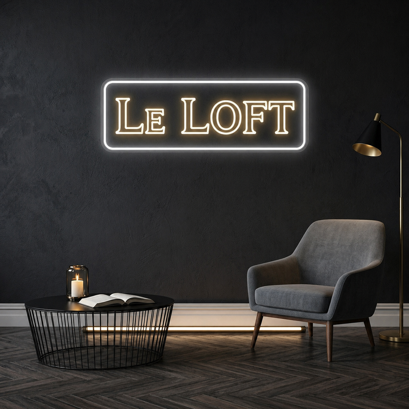 Personnalisation Enseigne LED Néon - LE LOFT 100cm avec changement de couleurs