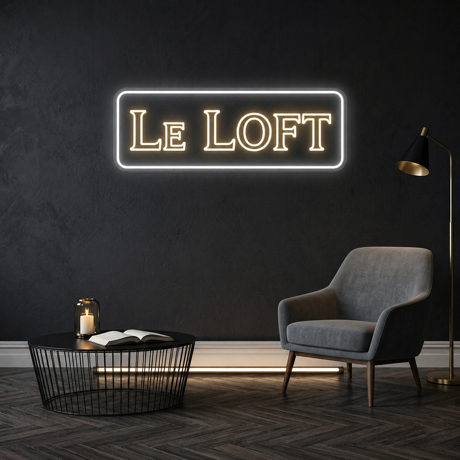 Personnalisation Enseigne LED Néon - LE LOFT 100cm avec changement de couleurs