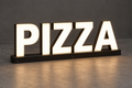 Lot de deux Lettres lumineuses rétroéclairées · PIZZA