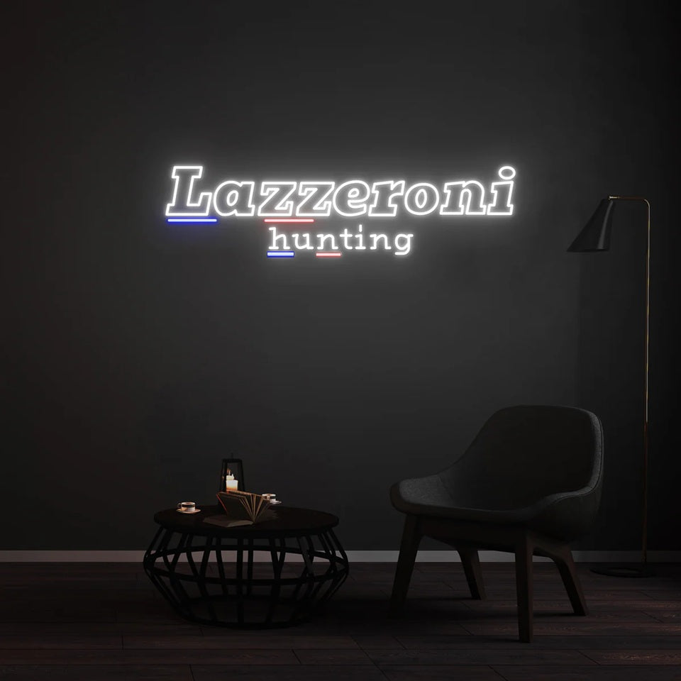 Personnalisation Enseigne LED Néon - Lazzeroni hunting