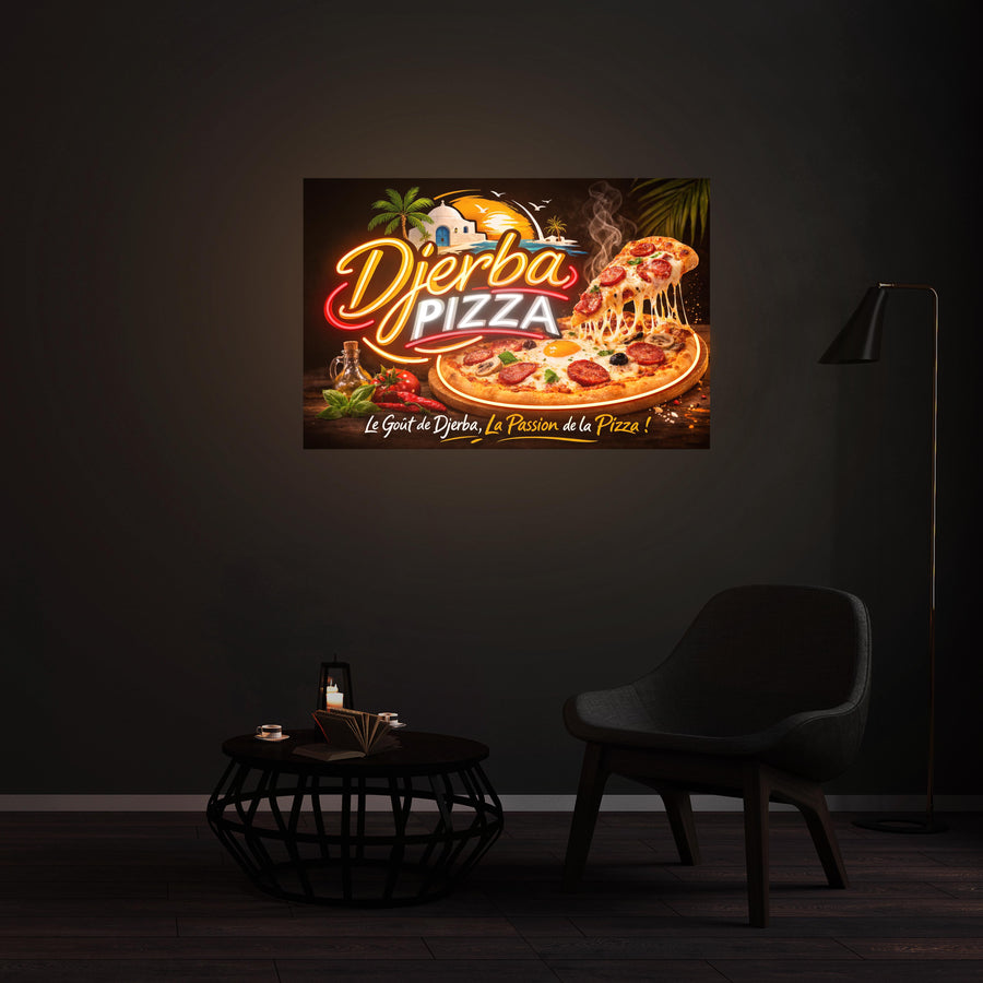Personnalisation Enseigne LED Néon -Djerba Pizza