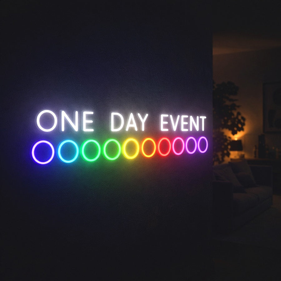Personnalisation Enseigne LED Néon One Day Event