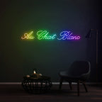 Personnalisation Enseigne LED Néon - Au chat blanc