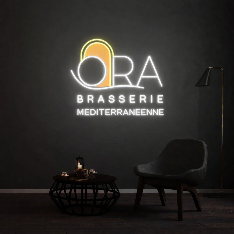 Personnalisation Enseigne LED Néon -ORA Brasserie